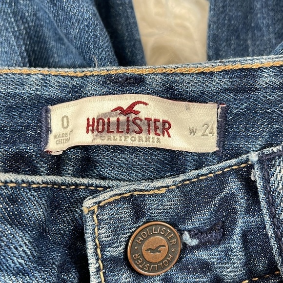 HOLLISTER SKINNY BLUE DENIM JEANS SIZE 0 / 24 - Picture 8 of 8